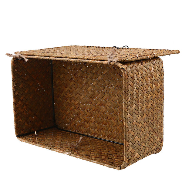 Natural storage chest with opening lid.