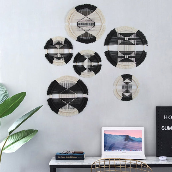 Set of black and white wall art.